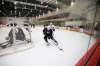 JUSTIN SAMANSKI-LANGILLE / WINNIPEG FREE PRESS
Jansen Harkins skates around the net during a drill at Jets development camp Thursday at the Bell MTS Iceplex.