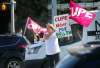 WAYNE GLOWACKI / WINNIPEG FREE PRESS 
About 20 people took part in a CUPE information picket on Notre Dame Ave. by the HSC Thursday morning to protest Premier Brian Pallister's cuts to health care and raise awareness of the impact the cuts will have on front line workers.