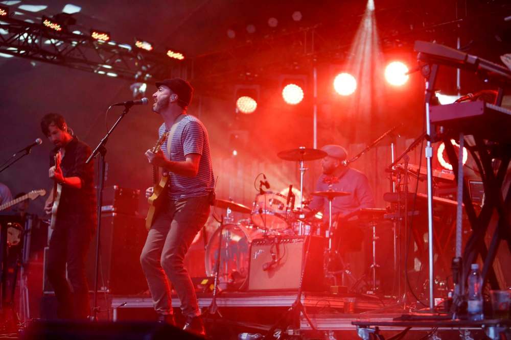 JUSTIN SAMANSKI-LANGILLE / WINNIPEG FREE PRESS
The Shins perform on the Main Stage at Folk Fest Thursday as the day one headliners.