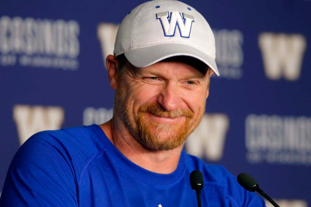 BORIS MINKEVICH / WINNIPEG FREE PRESS
Winnipeg head coach Mike O'Shea says he's not interested in the historical data between the Bombers and the Stampeders.