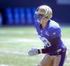 BORIS MINKEVICH / WINNIPEG FREE PRESS FILES
Winnipeg Blue Bombers' linebacker Ian Wild is out for at least six weeks with what appears to be a wrist injury after rolling awkwardly on his right arm last week against Calgary.