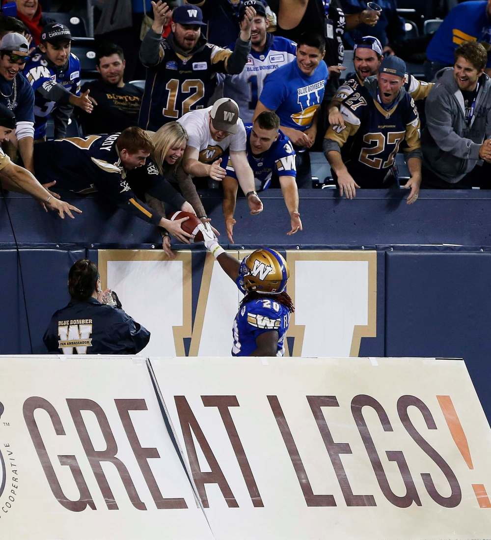 THE CANADIAN PRESS/John Woods Files
The Bombers’ home record at IGF is just 11-26 through 5 seasons.