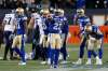 THE CANADIAN PRESS/John Woods
Winnipeg Blue Bombers' T.J. Heath celebrates his league-leading fourth interception of the season during second half CFL action against the Toronto Argonauts in Winnipeg, Thursday.