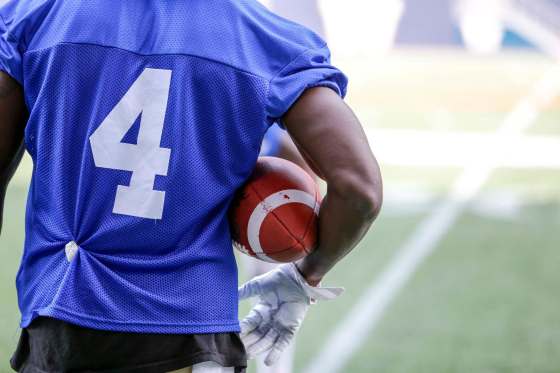 JUSTIN SAMANSKI-LANGILLE / WINNIPEG FREE PRESSBlue Bombers Defensive Back Roc Carmichael poses on the sidelines during last Monday's practice at Investor's Group Field.