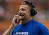DARRYL DYCK ? THE CANADIAN PRESS
Winnipeg Blue Bombers head coach Mike O'Shea scratches his chin on the sideline during the second half of a CFL football game against the B.C. Lions in Vancouver Friday.