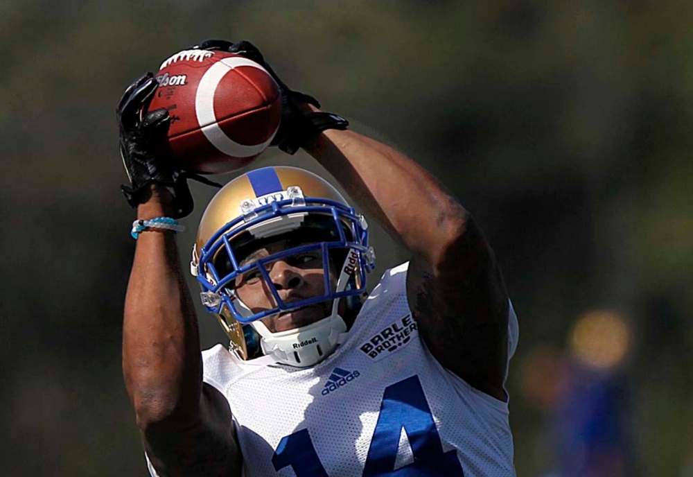 PHIL HOSSACK / WINNIPEG FREE PRESS FILES
Blue Bomber #14 T.J. Thorpe
