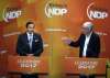 PHIL HOSSACK / WINNIPEG FREE PRESS
Wab Kinew (left) and Steve Ashton at the NDP Leadership 2017 Forum at Richardson College for the Environment and Science Complex University of Winnipeg Wednesday evening.