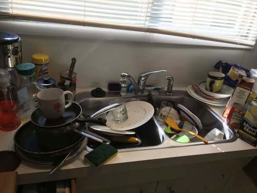 SUPPLIED
There is a mounting dish problem in Doug Speirs&rsquo; kitchen, but he can&rsquo;t help it if the dishwasher is a strange, complicated piece of technology.