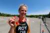 JUSTIN SAMANSKI-LANGILLE / WINNIPEG FREE PRESS
Team Manitoba triathlete Kyla Roy with her bronze medal on Monday.