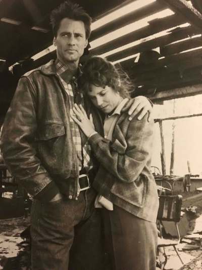 WARNER BROS.
Sam Shepard plays Chuck Yeager and Barbara Hershey portrays his wife, Glennis in The Right Stuff.