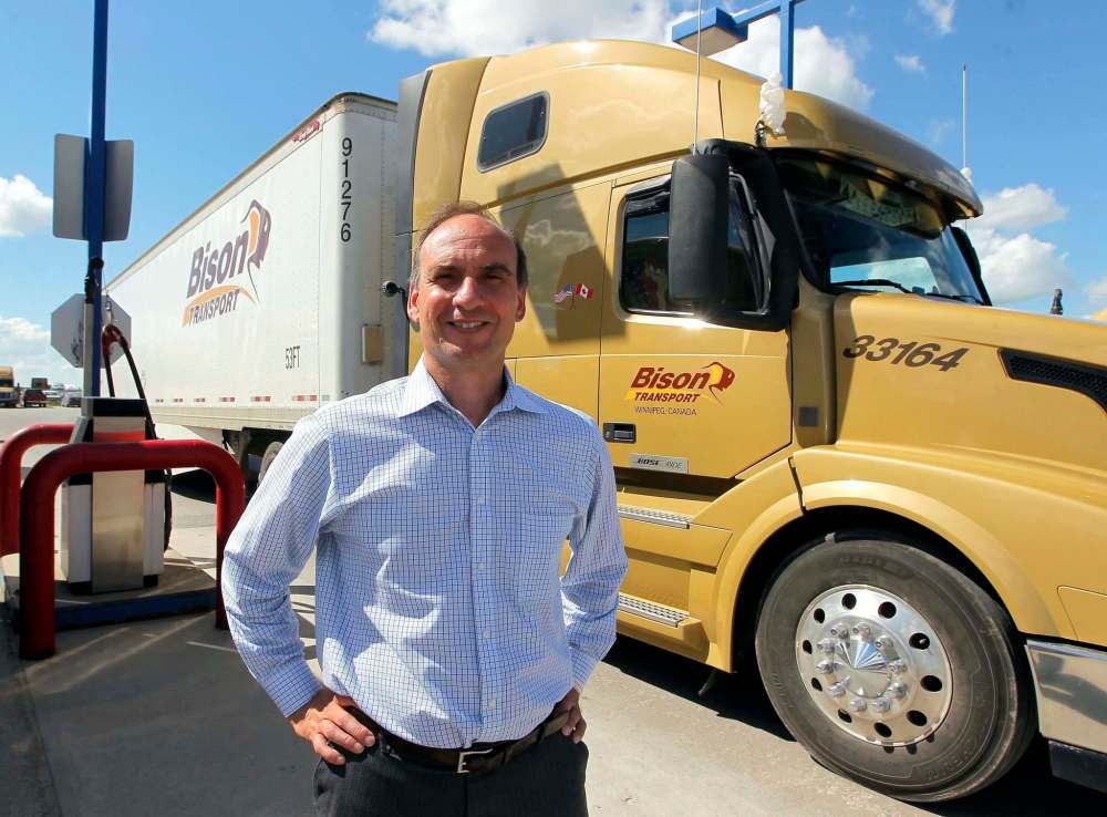 BORIS MINKEVICH / WINNIPEG FREE PRESS
Damiano Coniglio, Bison Transport's chief financial officer, said the free-trade agreement has been a key driver of Bison’s growth.