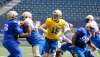 JUSTIN SAMANSKI-LANGILLE / WINNIPEG FREE PRESSBombers quarterback Matt Nichols gets off a throw Tuesday at Investor's Group Field.