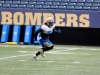 JUSTIN SAMANSKI-LANGILLE / WINNIPEG FREE PRESSBombers running back Timothy Flanders sprints during a drill at Tuesday's practice at Investor's Group Field.