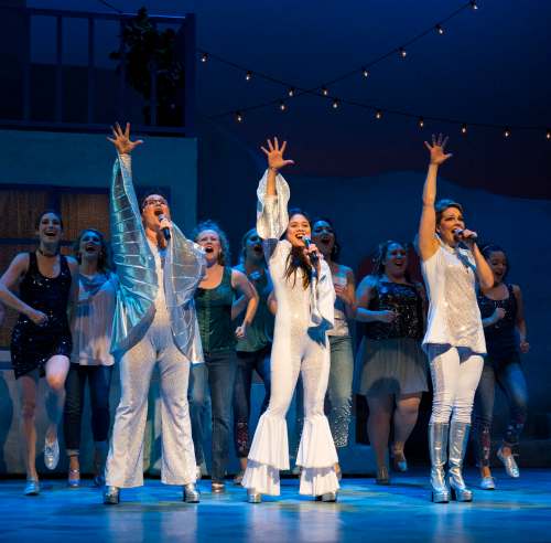 Robert Tinker photo
Dancing Queens: Denise Oucharek (left), Ma-Anne Dionisio and Jennifer Lyon in Mamma Mia!