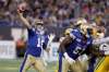 Quarterback Matt Nichols (pictured, 15) and running back Andrew Harris of the Winnipeg Blue Bombers were named CFL top performers of the week Tuesday along with Toronto Argonauts receiver SJ Green. (Trevor Hagan / The Canadian Press)