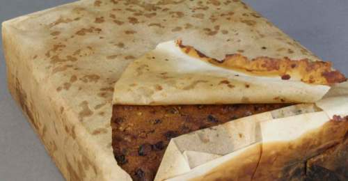 ANTARCTIC HERITAGE TRUST
This fruitcake was found at Robert Falcon Scott&rsquo;s hut at Camp Adare, Antartica. Just like Doug Speirs, it is soaked in booze and a little bit nutty.