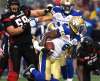 THE CANADIAN PRESS / Justin Tang
Winnipeg Blue Bombers' Chris Randle scores a touchdown during first half of their football game, Friday, Aug. 4, 2017.
