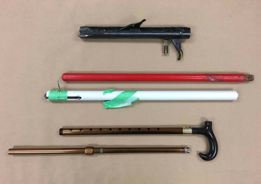 Cane designed to shoot bullets among firearms seized by Winnipeg police