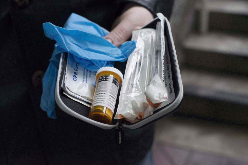 Jonathan Hayward / The Canadian Press
A Naloxone anti-overdose kit like the ones used by Winnipeg Fire and Paramedic Services workers to block the effects of an opioid overdose.