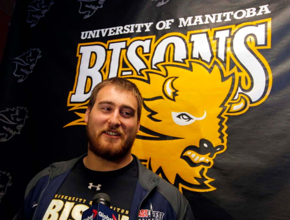 BORIS MINKEVICH / WINNIPEG FREE PRESS FILES
Offensive lineman Geoff Gray was a priority free agent signing by the Green Bay Packers following a four-year career at the University of Manitoba. He is considered a good candidate to make the NFL team's practice roster.