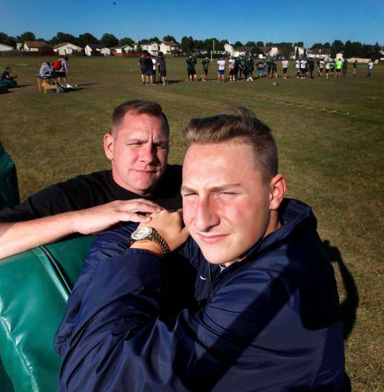 PHIL HOSSACK / WINNIPEG FREE PRESSDesmond Jones and his son Riley Mikkelson, 17.