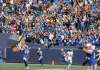 TREVOR HAGAN / THE CANADIAN PRESS
Fans cheer as Winnipeg Blue Bombers' Moe Leggett (31) returns a punt for a touchdown against the Saskatchewan Roughriders' in Winnipeg, Saturday, September 9, 2017.