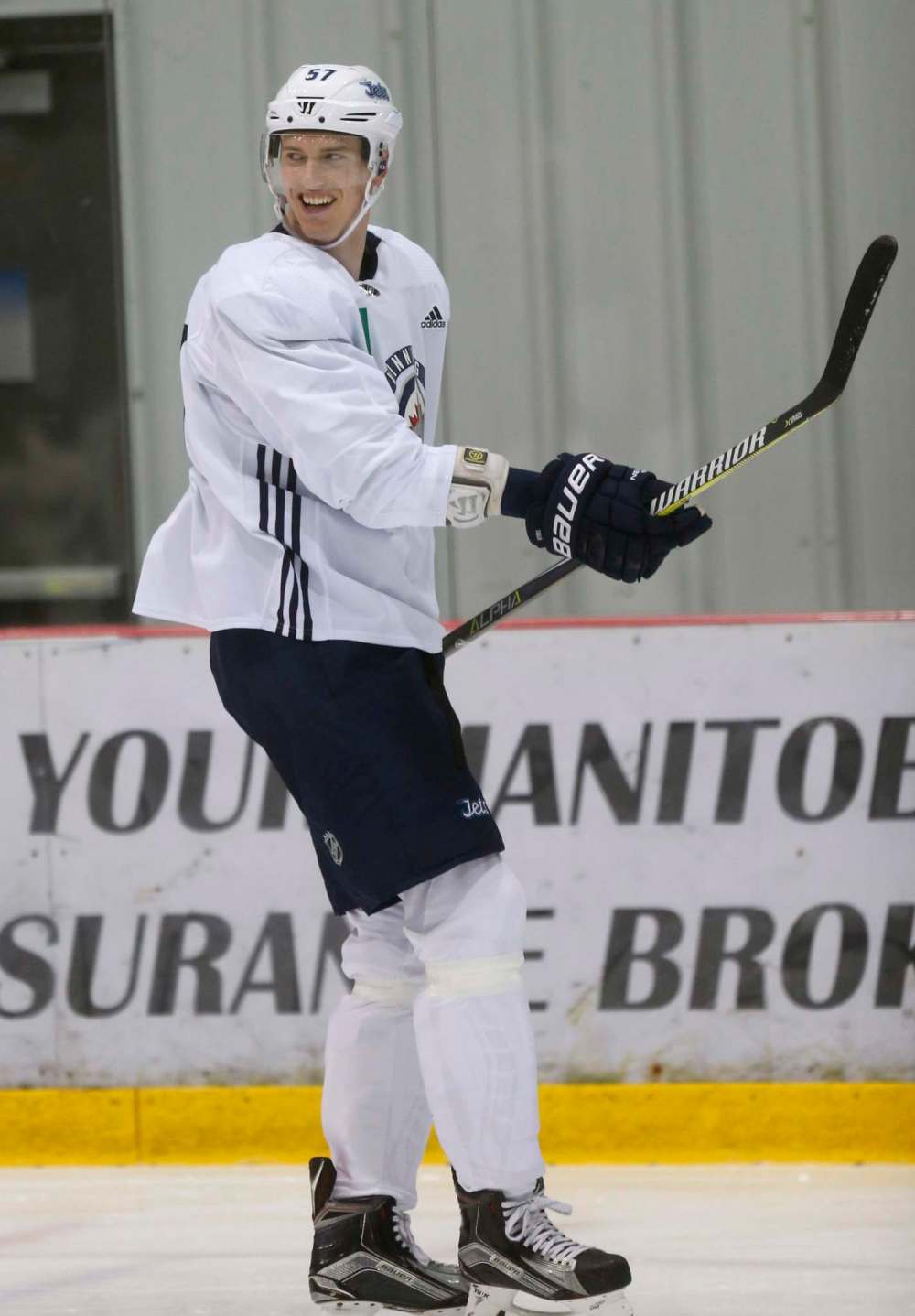 WAYNE GLOWACKI / WINNIPEG FREE PRESS
Tyler Myers skating at the BELL MTS Iceplex with teammates Monday.