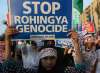 Fareed Khan / The Associated Press Files
Supporters of Jamaat-e-Islami, a Pakistani religious group, rally in Karachi Sunday to condemn violence against the Rohingya Muslim minority in Myanmar.