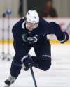 JOHN WOODS / THE CANADIAN PRESS
The Jets' Nic Petan skates during speed trials at training camp in Winnipeg on Friday. He's pushing for a winger position this season.