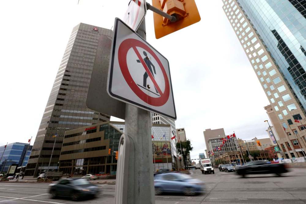 WAYNE GLOWACKI / WINNIPEG FREE PRESS
Opinion remains divided on reopening Portage and Main to pedestrians.
