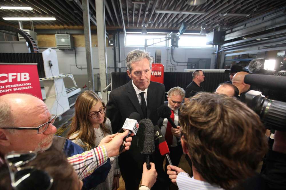 RUTH BONNEVILLE / WINNIPEG FREE PRESS
Premier Brian Pallister says the federal Liberals don’t understand what goes into establishing and maintaining a small business.