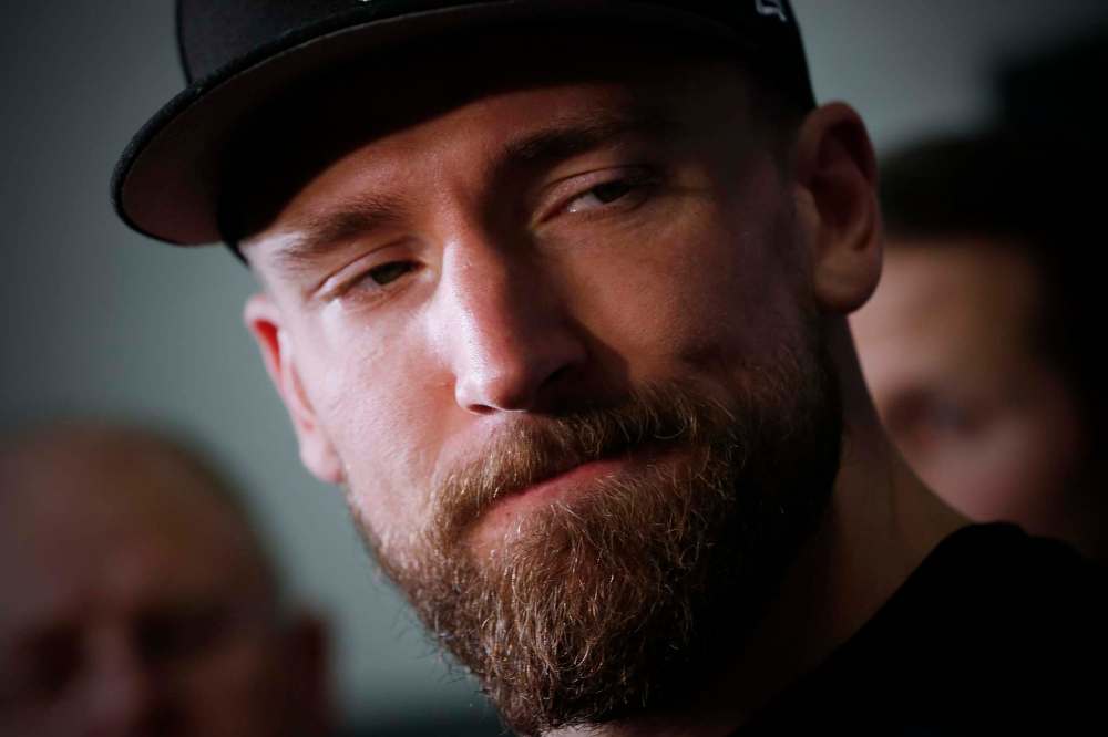 JOHN WOODS / THE CANADIAN PRESS FILES
Winnipeg Jets captain Blake Wheeler fired off a pair of short, pointed messages as part of an ongoing controversy between Trump and a growing chorus of other pro athletes.