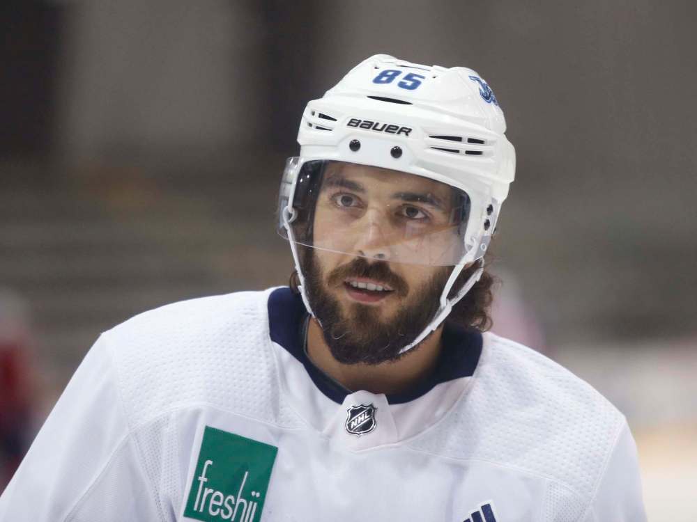 WAYNE GLOWACKI / WINNIPEG FREE PRESS
Winnipeg Jets player Mathieu Perreault #85 at the team’s practice in the Bell MTS Iceplex Tuesday.