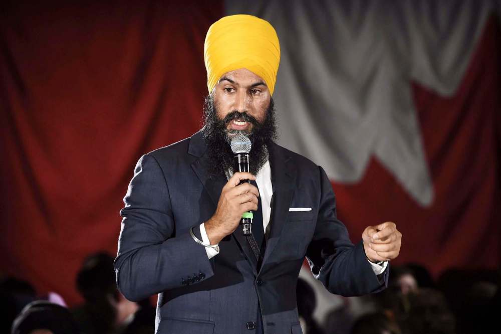 NATHAN DENETTE / THE CANADIAN PRESS FILES
NDP leadership hopeful Jagmeet Singh launches his campaign in Brampton, Ont., in May.
