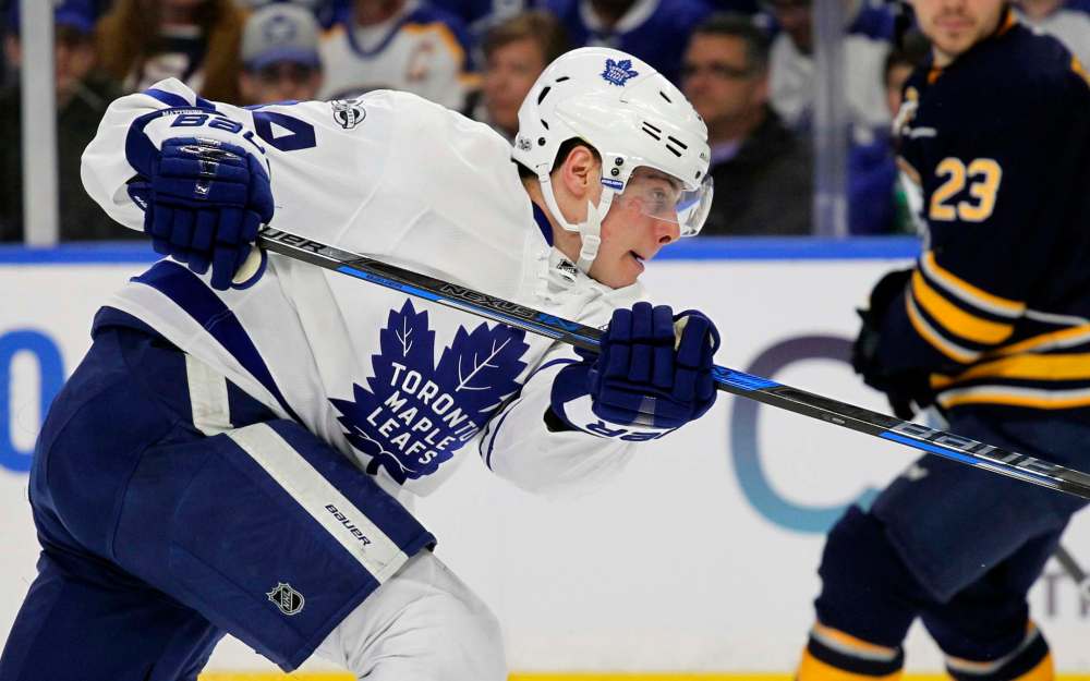 ASSOCIATED PRESS FILES
Auston Matthews gets a shot off against the Buffalo Sabres in Buffalo, N.Y., last year.