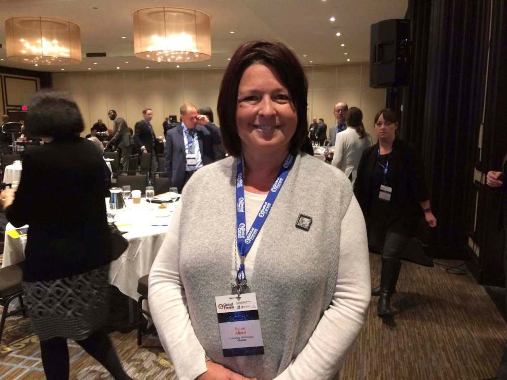 MARTIN CASH / WINNIPEG FREE PRESS
Sylvia Albert, dean of the faculty of business and economics at the University of Winnipeg, was one of the leaders of the steering committee that brought the Global Forum to Winnipeg.
