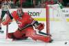 Gerry Broome / The Associated Press
Scott Darling deflects the puck during the first period against the Columbus Blue Jackets in Raleigh, N.C., Tuesday.