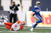 B.C. Lions kicker Ty Long (1) can't stop Winnipeg Blue Bombers defensive back Kevin Fogg (3) as he returns his kick for the touchdown during the first half of CFL action in Winnipeg on Saturday, October 14, 2017. THE CANADIAN PRESS/John Woods