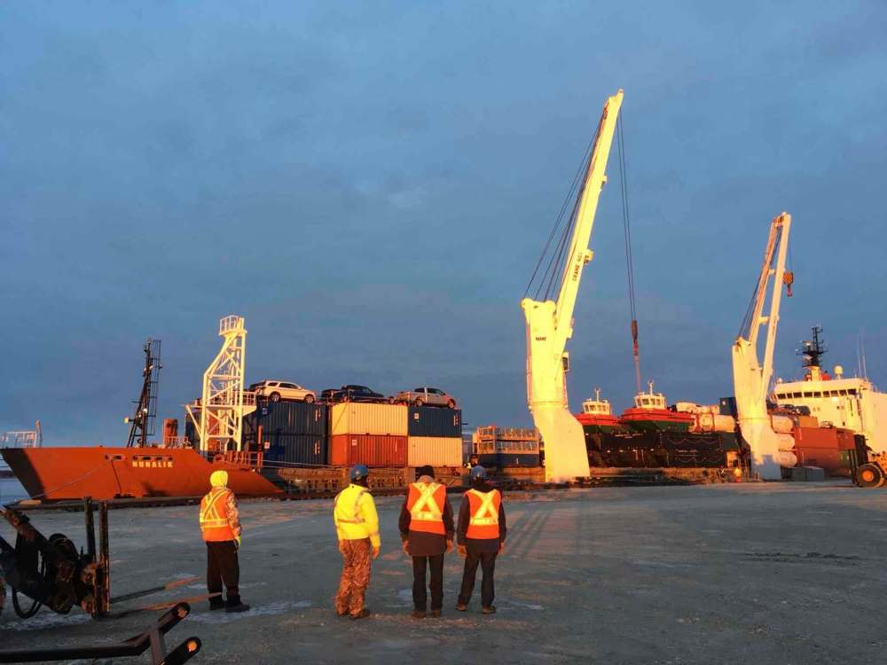 Submitted
MV Nunalik arrives in Churchill Sunday. The northern Manitoba town has been without its rail link to the south since May. The ship has winter supplies for the town, including propane.