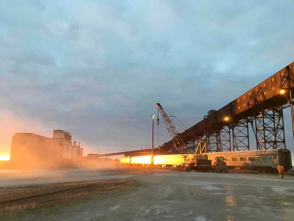 Two locomotives and a few passenger cars belonging to Via Rail will be loaded onto the ship at the Port of Churchill and will be transported south. Via decided to ship the cars by ocean instead of waiting for the rail line, which is owned by U.S.-based omnitrax, to be repaired. Churchill Mayor Mike Spence concedes the rail line will be inoperable throughout winter.