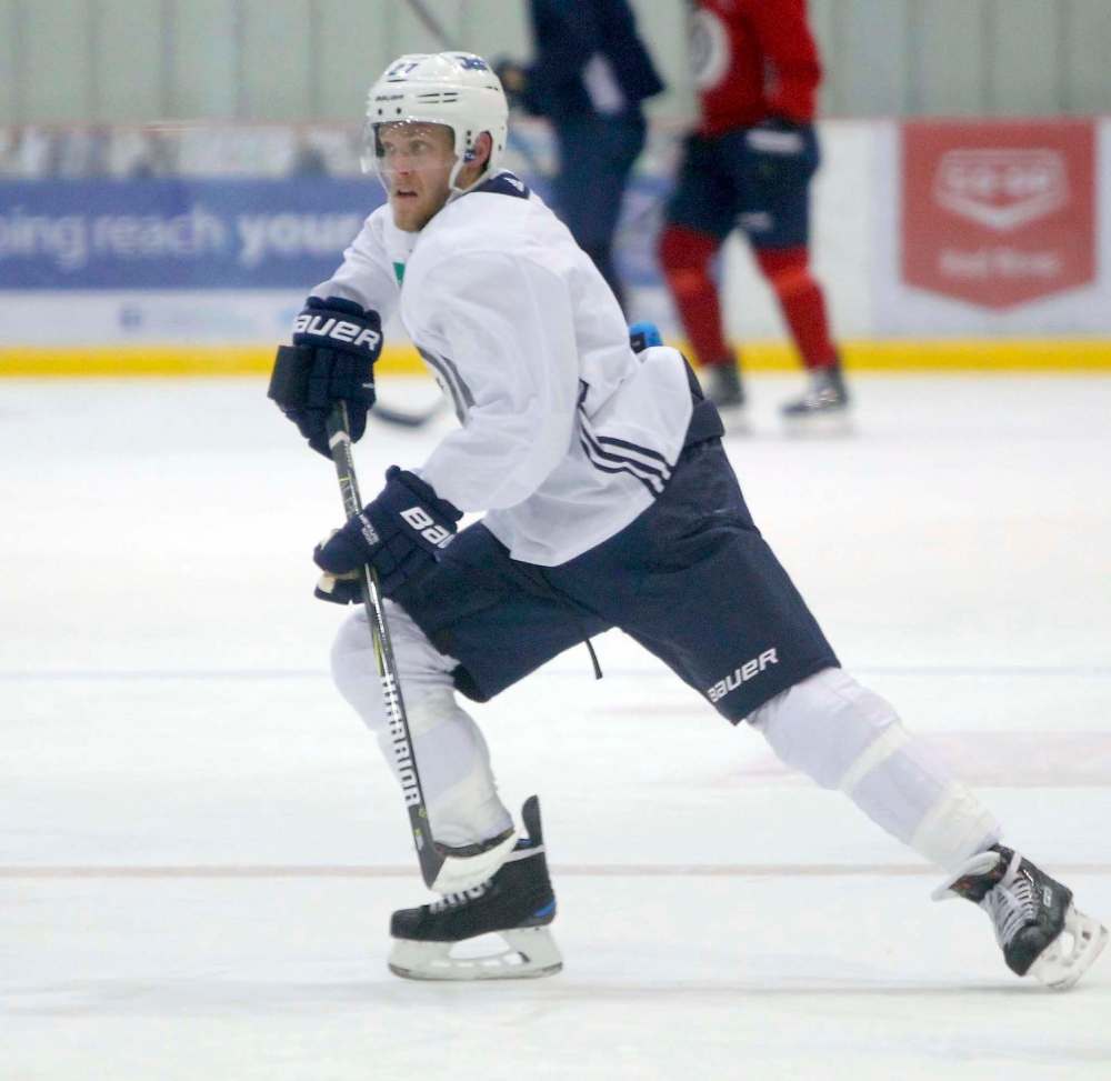 BORIS MINKEVICH / WINNIPEG FREE PRESS
'When we try and do too much, that's when it's not working. So we're going to have to try and just play simple and get pucks to the net,' Nikolaj Ehlers said.