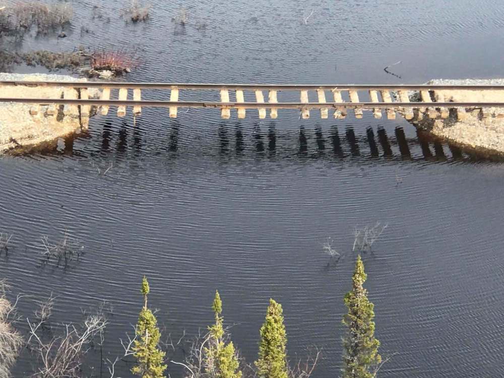 OMNITRAX PHOTO
Omnitrax said it presented an engineering report Oct. 6 that outlined a way lighter trains could use the flood-damaged line within 30 days, at a cost of between $5 million and $10 million.