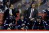 THE CANADIAN PRESS / Trevor Hagan
Winnipeg Jets head coach Paul Maurice, top right, watches a replay after the Columbus Blue Jackets scored during the third period, Tuesday.