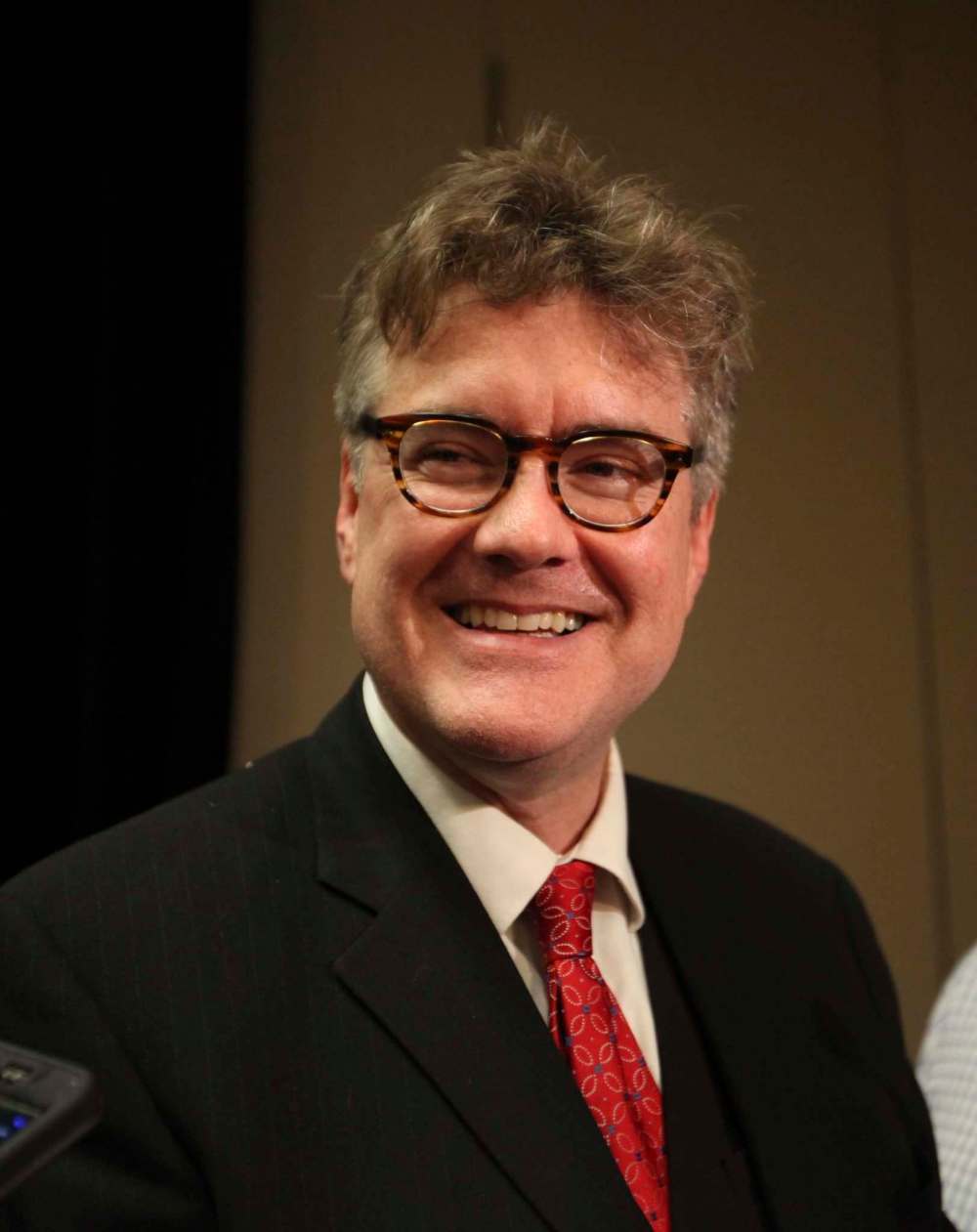 RUTH BONNEVILLE / WINNIPEG FREE PRESS
Dougald Lamont was all smiles after winning the Manitoba Liberal leadership race on Saturday.