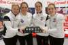 JOHN WOODS / WINNIPEG FREE PRESS
Team Roth members (from left) Nina Roth, Rebecca Hamilton, Tabitha Peterson and Aileen Geving hold the hardware after defeating the Anna Hasselborg team to win the Canad Inns Women’s Classic in Portage La Prairie Monday.