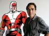 Richard Comely with Captain Canuck. (Supplied)