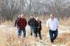 COLIN CORNEAU / WINNIPEG FREE PRESS
David Ames (right) president of South Wilkes Community Association, walks near his home along with fellow board members (from left) Darren Van Wynsberghe, Tony Shay, Ryan Anhalt and Lori Dobbie.
