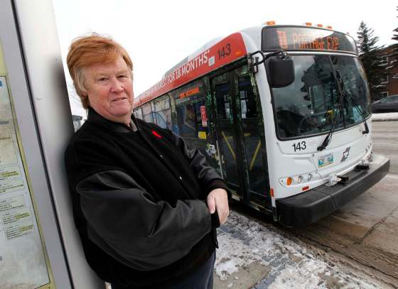 PHIL HOSSACK / WINNIPEG FREE PRESSRetired transit driver George Morrison is pressing city hall to follow the lead of other Canadian cities and offer free bus rides tor veterans on Nov. 11.