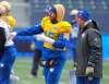 BORIS MINKEVICH / WINNIPEG FREE PRESS
Winnipeg Blue Bombers quarterback Matt Nichols is likely to start against the Eskimos Sunday – whether or not he finishes the game is another question.