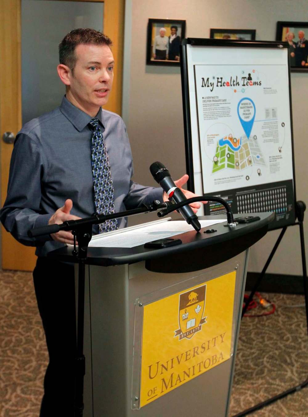 BORIS MINKEVICH / WINNIPEG FREE PRESS
Dan Chateau, lead author and assistant professor of community health sciences at the Max Rady College of Medicine and research scientist at the Manitoba Centre for Health Policy Dan Chateau at the release of MCHP study on Manitobans’ use of primary health-care services.